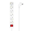 AISENS REGLETA MULTIPLE DE 6 TOMAS CON INTERRUPTOR CON CABLE 3×1.5MM2 - 1.4M - COLOR BLANCO