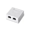 AISENS ROSETA DE SUPERFICIE RJ45 CAT.6 FTP 2 TOMAS - COLOR BLANCO
