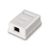 AISENS ROSETA DE SUPERFICIE RJ45 CAT.6 FTP 1 TOMA - COLOR BLANCO