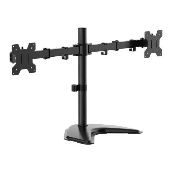 AISENS SOPORTE DE MESA CON PEANA ECO GIRATORIO E INCLINABLE PARA MONITOR/TV 10KG (3 PIVOTES - 2 BRAZOS) DE 17-32 - COLOR NEGRO