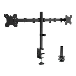 AISENS SOPORTE DE MESA ECO GIRATORIO E INCLINABLE PARA MONITOR/TV 10KG (3 PIVOTES - 2 BRAZOS) DE 17-32 - COLOR NEGRO