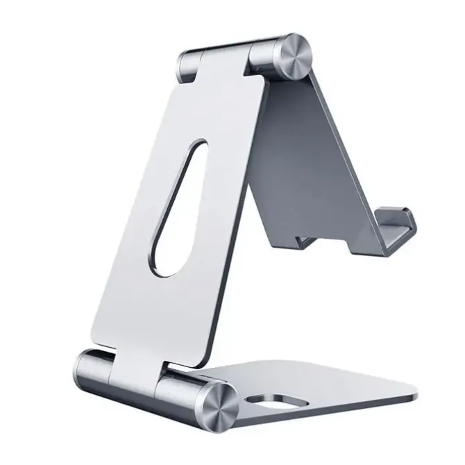 AISENS SOPORTE DE SOBREMESA TAMAÑO M AJUSTABLE (2 PIVOTES) PARA MOVIL / TABLET - COLOR PLATA