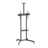 AISENS SOPORTE DE SUELO ECO CON RUEDA - BANDEJA PARA DVD Y SOPORTE DE CAMARA PARA MONITOR/TV 45KG DE 37-70 - COLOR NEGRO