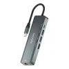 AISENS USB-C DOCK 5 EN 1 - USB-C A 1XHDMI - 1XRJ45 - 2XUSB - 1XPD - 15CM - COLOR GRIS