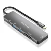 AISENS USB-C DOCK 6 EN 1 - USB-C A 1XHDMI - 2XUSB-A - 1XUSB-C PD 100W - 1XSD - 1XMICRO SD - 15CM