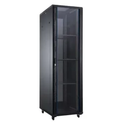 AITEN DATA AI6632 ARMARIO DE SUELO 32U - ANCHO 600 - FONDO 600 - INCLUYE 2 BANDEJAS FIJAS - 4 VENTILADORES 120MM - 1 BASE 8 TOMAS - 2 CERRADURAS LATERALES - RUEDAS CON FRENO- COLOR NEGRO