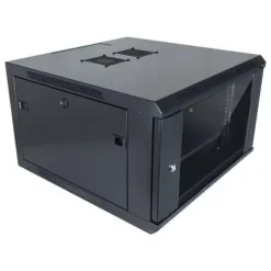 AITEN DATA AI6615 ARMARIO MURAL 15U FONDO 600 - PUERTA DE CRISTAL - CERRADURA DE SEGURIDAD - INCLUYE BANDEJA FIJA Y VENTILADOR 120MM - COLOR NEGRO