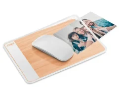 ALFOMBRILLA DE RATON CEP SILVA BAMBU CON SOLAPA TRANSPARENTE 210X150X2 MM