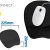 ALFOMBRILLA PARA RATON Q-CONNECT CON REPOSAMUÑECAS ERGONOMICA DE GEL COLOR NEGRO 225X240X20 MM