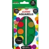 ALPINO PACK DE 12 ACUARELAS - 28MM DIAMETRO - COLORES INTENSOS - INCLUYE PINCEL - COLORES SURTIDOS