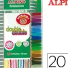 ALPINO PACK DE 24 ROTULADORES DE DOBLE PUNTA - CAJA 20+4 - PINTA GRUESO O FINO CON UN MISMO ROTULADOR - SUPERBRILLANTES Y SUPERLAVABLES - COLORES SURTIDOS