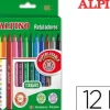 ALPINO PACK DE 12 ROTULADORES ESCOLARES - PUNTA FINA DE 3MM - SUPERLAVABLES Y BRILLANTES - IDEAL PARA CREATIVIDAD Y MANUALIDADES - COLORES SURTIDOS