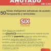 ANOTADO BLOC DE NOTAS QUITA Y PON TRANSPARENTES AMARILLO 76X76MM 50 HOJAS