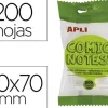 APLI BLOC DE NOTAS ADHESIVAS QUITA Y PON APLI 70X70 MM COMIC 4 COLORES FLUORESCENTE CON 200 HOJAS