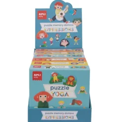 APLI COLECCION DE JUEGOS EDUCATIVOS - INCLUYE 2 PUZLES YOGA DE 24 PIEZAS, 2 MEMORY EMOTIONS DE 24 PIEZAS Y 2 DOMINO MUSIC DE 28 PIEZAS - ENSEÑA A EXPRESAR EMOCIONES - PIEZAS RESISTENTES Y SEGURAS - CA