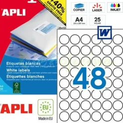 APLI ETIQUETA APLI CIRCULO 30 BL 25H 13882 13882 MAK035358