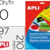 APLI ETIQUETAS APLI A4 FLUOR VERD.20ET 20H 02881 MAK029279