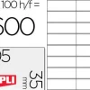 APLI ETIQUETAS APLI A4 105X35 100H 01287 MAK001268
