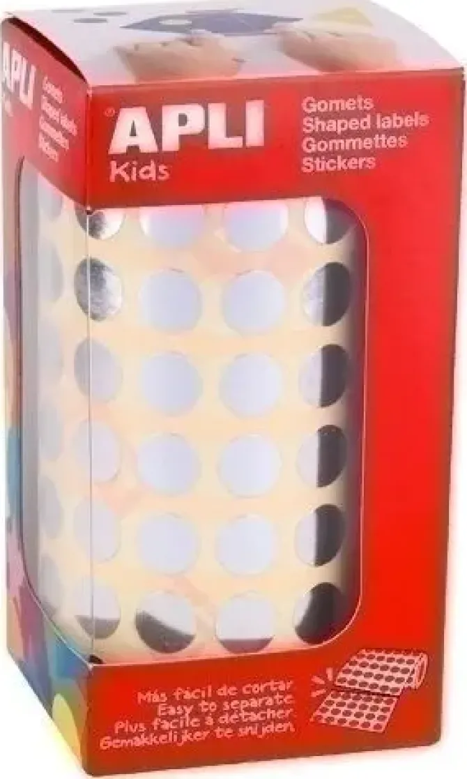 APLI GOMETS EN ROLLOS CIRCULO PLATA 10,5 MM 11627 5192