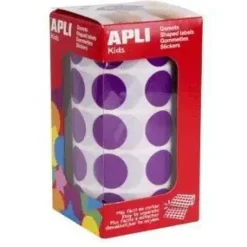 APLI GOMETS EN ROLLOS CIRCULO LILA 020MM 11490