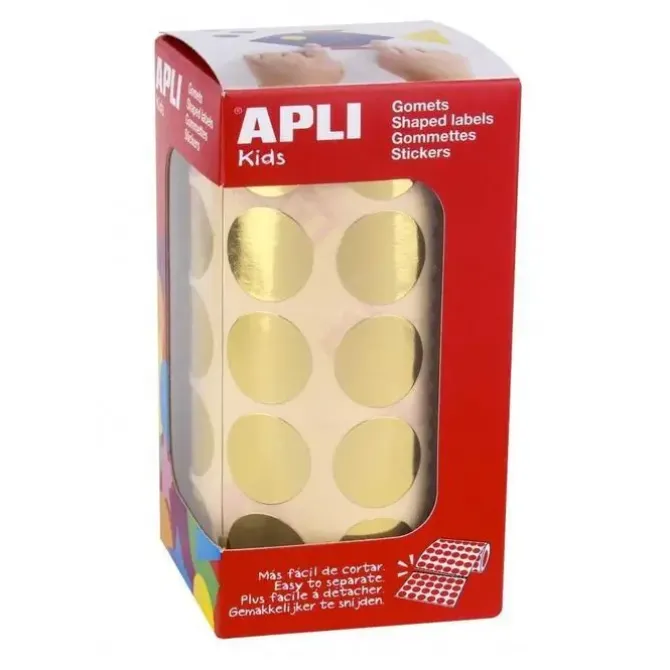 APLI GOMETS EN ROLLOS CIRCULO ORO 020MM 11632