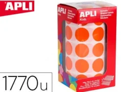APLI GOMETS EN ROLLOS CIRCULO NARANJA 020MM 11488