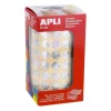 APLI GOMETS EN ROLLOS CIRCULO PLATA HOLOGRAFICO 10,5 MM 11628 5192
