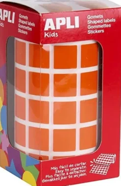 APLI GOMETS EN ROLLOS CUADRADO NARANJA 015MM 12479