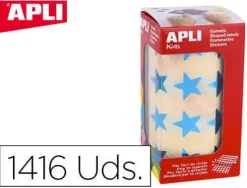 APLI GOMETS EN ROLLOS ESTRELLA GRANDE AZUL METALIZADO 12052