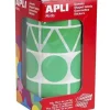 APLI GOMETS EN ROLLOS FIGURAS GEOMETRICAS VERDE 027MM AP11164