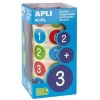 APLI GOMETS EN ROLLOS NUMEROS COLORES REDONDOS 20MM AP15127