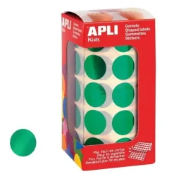 APLI GOMETS EN ROLLOS REDONDOS 020 MM VERDE METALIZADO 12050