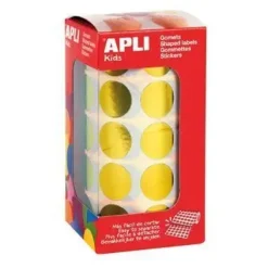 APLI GOMETS EN ROLLOS REDONDOS 020 MM AMARILLO METALIZADO 12047