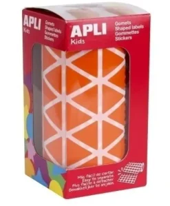 APLI GOMETS EN ROLLOS TRIANGULOS 021X021X021 NARANJA AP11493