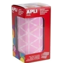 APLI GOMETS EN ROLLOS TRIANGULOS 021X021X021 ROSA AP11494
