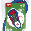 APLI JUEGO DE APRENDIZAJE PARA ATAR ZAPATOS - PLANTILLA DE PLASTICO EN FORMA DE ZAPATO DE 100X210MM - DESARROLLA PSICOMOTRICIDAD FINA Y COORDINACION MANO-OJO - CORDON ROJO
