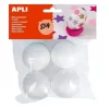 APLI PACK DE 4 BOLAS DE POREXPAN Ø 50 MM - COLOR BLANCO
