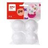 APLI PACK DE 4 BOLAS DE POREXPAN Ø 45 MM - COLOR BLANCO