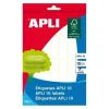 APLI PACK DE 280 ETIQUETAS PERMANENTES BLANCAS 13X40MM - APTAS PARA ESCRITURA MANUAL