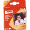 APLI PACK DE 200 FIJAFOTOS AUTOADHESIVOS 18 X 17 MM - SOLAPA TRIANGULAR PARA CANTOS DE LAS FOTOS - FACIL ADHERENCIA AL PAPEL