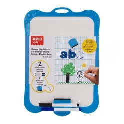 APLI PIZARRA BLANCA RIGIDA CON BORRADOR Y ROTULADORES - TAMAÑO 180 X 280 MM
