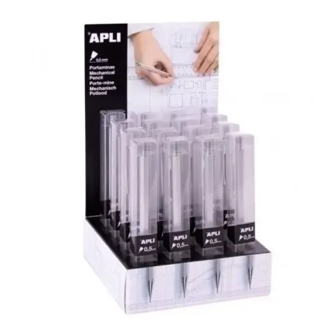 APLI PORTAMINAS METALICO 0,5 ALUMINIO AP18514