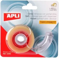 APLI PORTARROLLOS+CINTA 33X19 MM 12094 CON CORTADOR