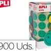 APLI ROLLO GOMETS MR.SMILEY 20MM VEDES SONRIENTES 900U. REF.14373