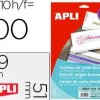 APLI TARJETA VISITA APLI A4 200G 15H/150U 106093 MAK002583