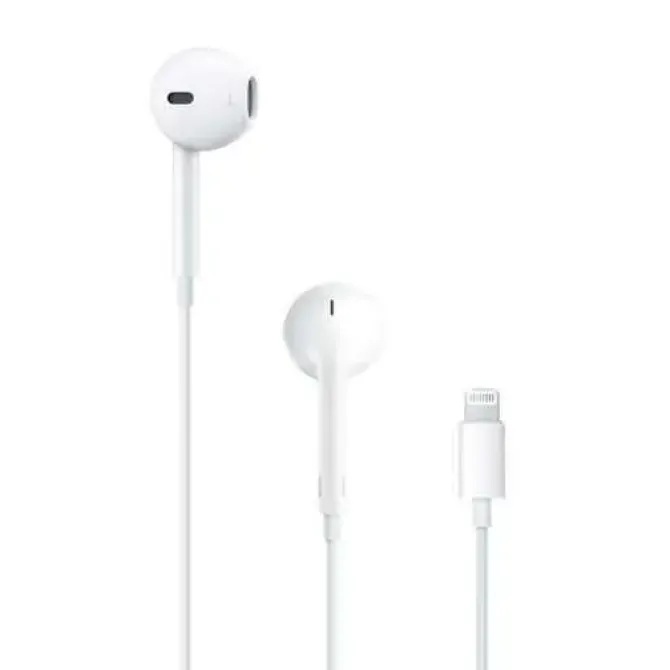 APPLE EARPODS AURICULARES BINAURALES LIGHTNING - MICROFONO INTEGRADO - CONTROL DE VOLUMEN - COLOR BLANCO