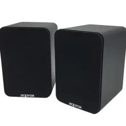 APPROX ALTAVOCES AUTOAMPLIFICADOS 60W RMS BLUETOOTH 5.0 - CARCASA DE MADERA - RCA, OPTICAL, COAXIAL, USB - INCLUYE SOPORTE DE PARED - COLOR NEGRO