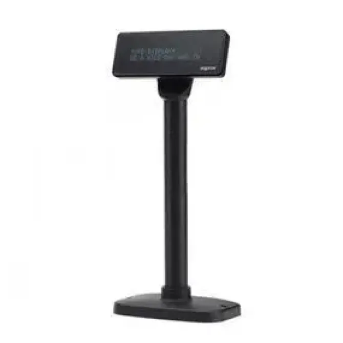 APPROX VISOR DE CLIENTE VFD PARA TPV - ALFANUMERICO FLUORESCENTE - 20 CARACTERES Y 2 LINEAS - 3 ALTURAS Y ROTACION 355º - COLOR NEGRO