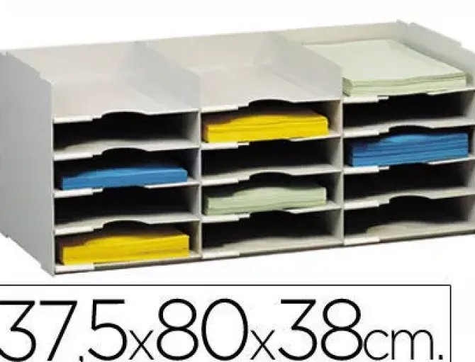 ARCHIVADOR FAST-PAPERFLOW BLOQUES SOBREPONIBLES GRIS 15 CASILLAS DIN A4
