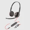 AURICULAR PLANTRONICS BLACKWIRE 3320 DIADEMA CABLE USB-C/A CON MICROFONO CERT. MICROSOFT TEAMS